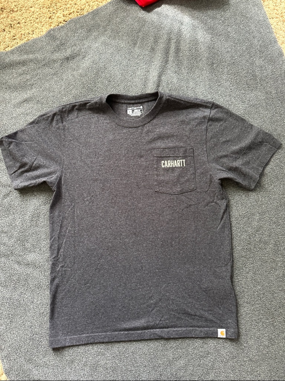 Carhartt Short-Sleeve Pocket Tee in Charcoal Heather